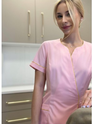 Fartuszek kosmetyczny nr 68 puder + złoty